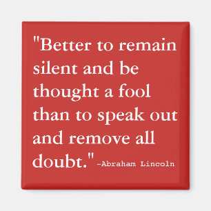 Aimant Mieux vaut rester silencieux