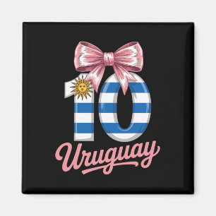 Aimant Mignon 10 Uruguay Fille d'anniversaire Numéro 10 F