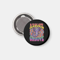 Mignon Axolotl Hippie Groovy Art Rétro 70s Arc-en-