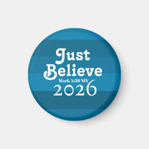 Aimant Mignon, croyez simplement, nuances de bleu 2026