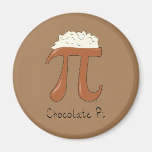 Aimant mignon de jour des maths pi du chocolat pi