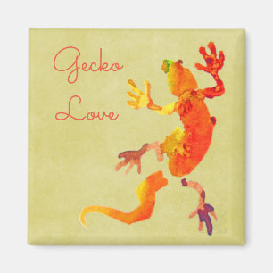 Aimant Mignon lézard gecko art reptile