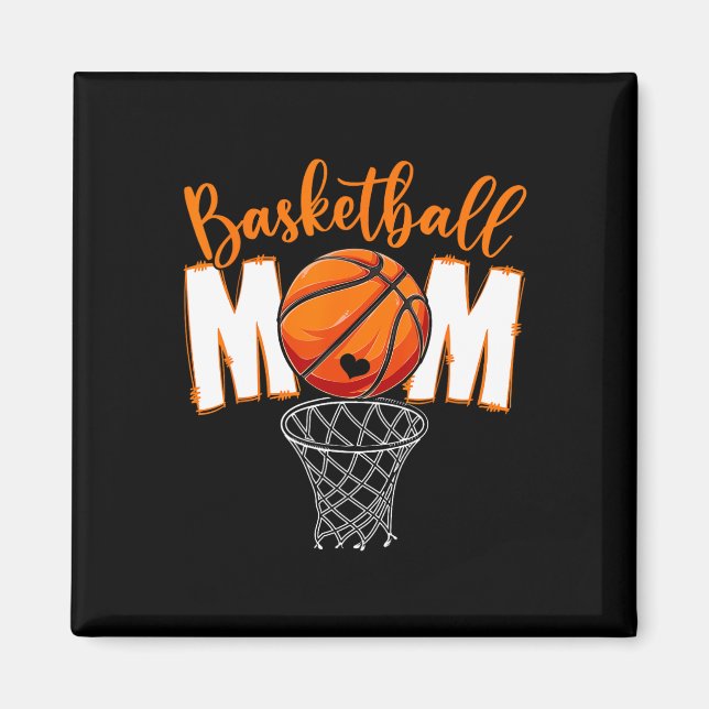 Aimant Mignonne Basketball Maman Maman Fête des Mères De  (Devant)