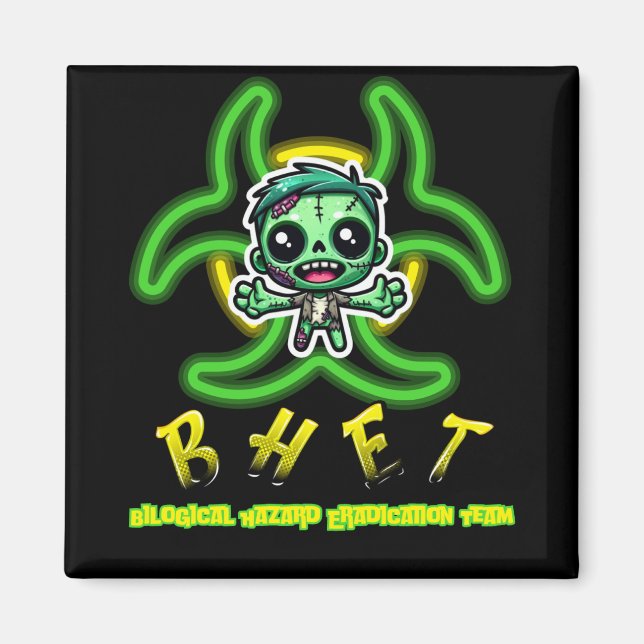 Aimant Mignonne, drôle de zombie (Devant)