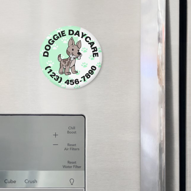 Aimant Mignonne Empreinte de patte Doggie Garderie (In situ (réfrigérateur))