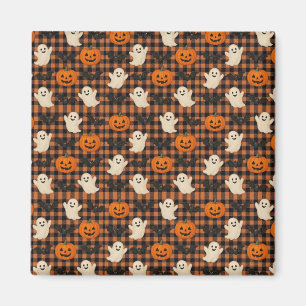 Aimant Mignonne, en vichy halloween fantôme chauves-souri