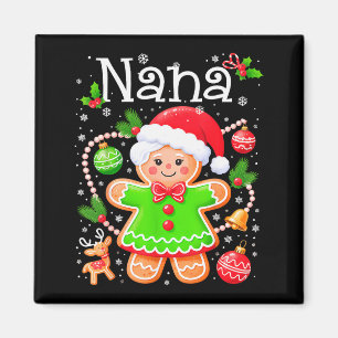 Aimant Mignonne famille en pain d'épices de Noël de Nana