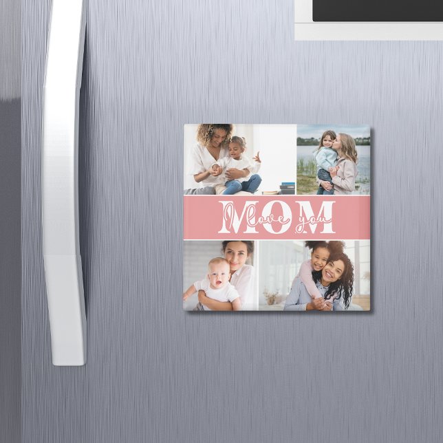 Aimant Mignonne JE T'AIME MOM Fête des Mères Photo (Créateur téléchargé)