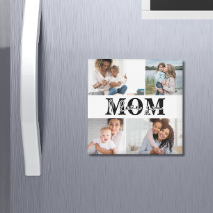 Aimant Mignonne JE T'AIME MOM Fête des Mères Photo