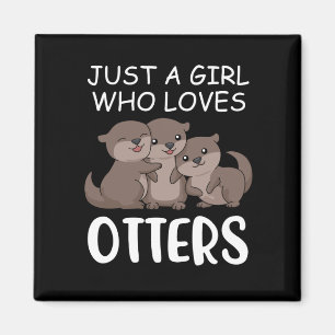Aimant Mignonne Otter Femmes Mer Juste Une Fille Qui Aime