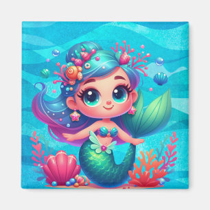 Aimant Mignonne sirène sous-marine