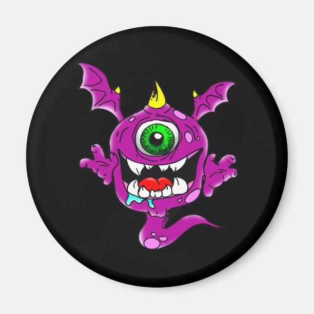 Aimant Mignons pourpres gens mangent Monster (Devant)