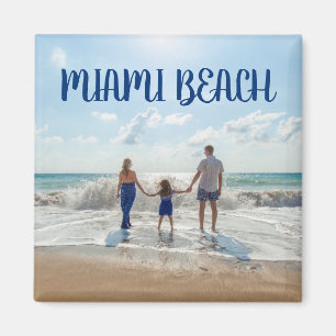 Aimant MIIAMI BEACH Seashore Holiday Souvenir Family