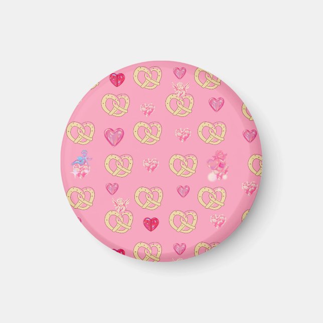 Aimant Mikitiez mignon bretzel pain douillet pâte valenti (Devant)
