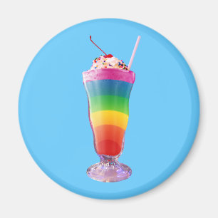 Aimant Milkshake arc-en-ciel