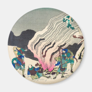 Aimant Minamoto no Muneyuki Ason par Katsushika Hokusai