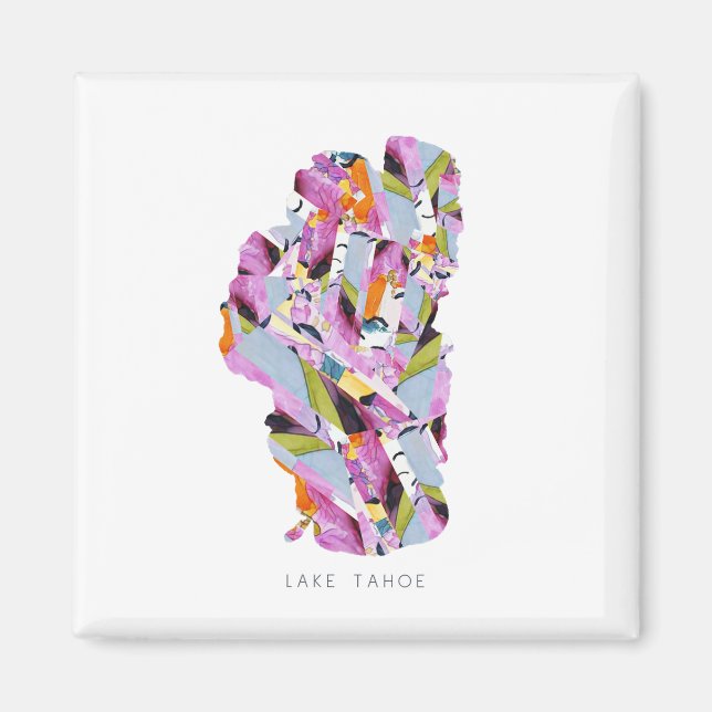 Aimant miniature Silhouette du lac Tahoe (Devant)