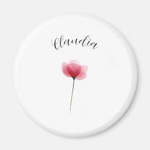 Aimant Minimaliste Botanique Florale à l'aquarelle Tendan
