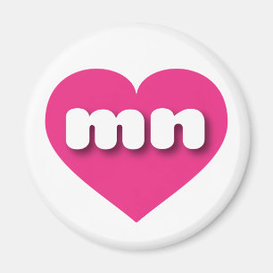 Aimant Minnesota coeur rose chaud - J'aime homme