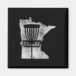 Aimant Minnesota Disc Golf État Avec Panier Graphique Dét