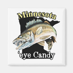 Aimant Minnesota 'Eye Candy Funny Walleye Pêche