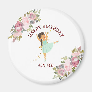 Aimant Minuscule danseur | Ballet Floral rose Fête Annive