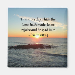 AIMANT MISE À JOUR DE PSALM 118:24 DESIGN PHOTO SLEVER