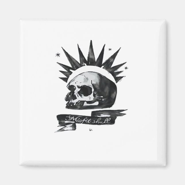 Aimant Misfit Skull Creative Character Art Style  (Devant)