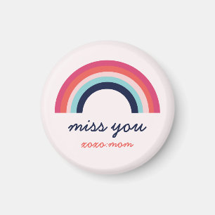 Aimant Miss Arc-en-ciel en rose et bleu
