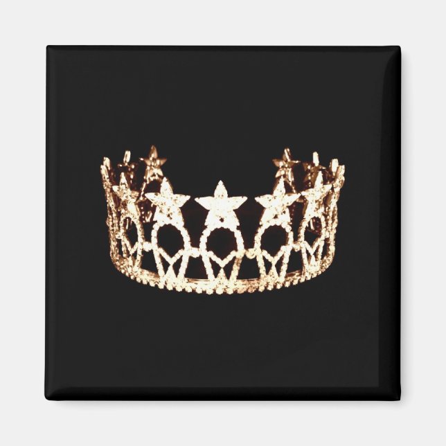 Aimant Miss USA style Crown Magnate Gold Star (Devant)