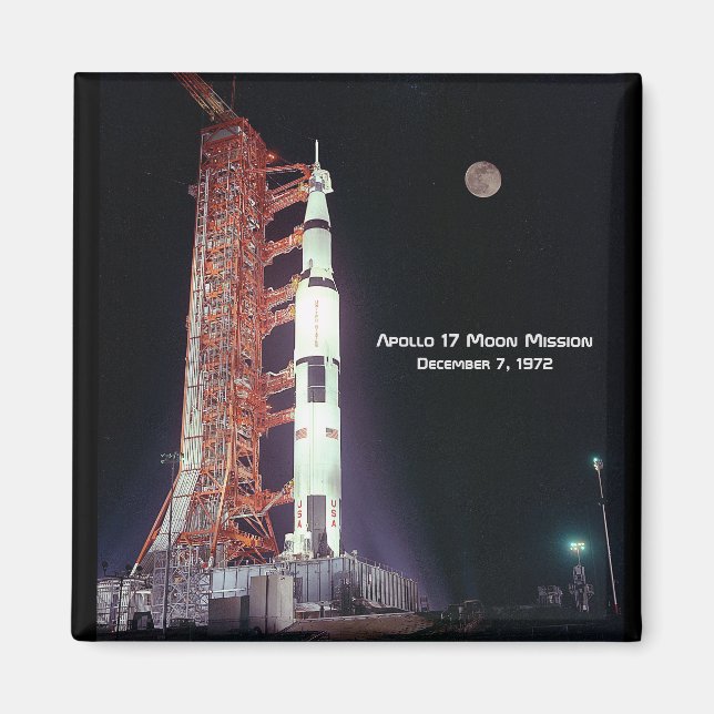 Aimant Mission d'Apollo 17 sur la Lune (Devant)