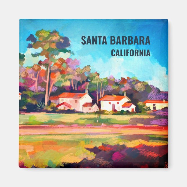 Aimant Mission Historical Park Père Noël Barbara CA (Devant)