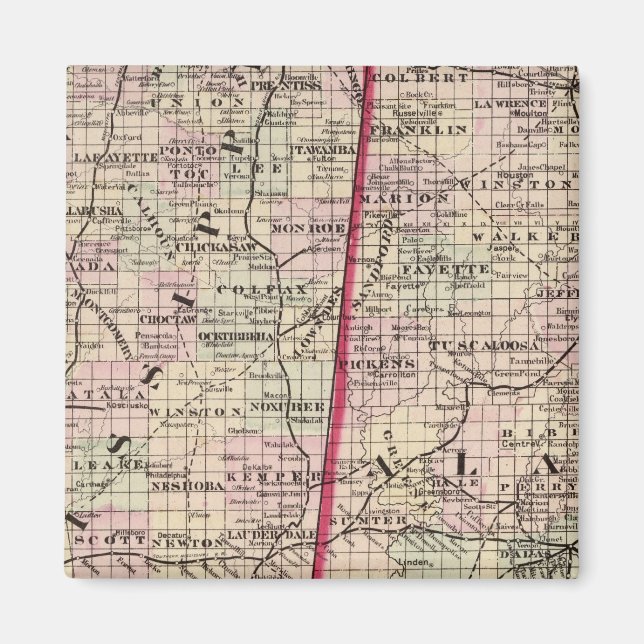 Aimant Mississippi et Alabama (Devant)