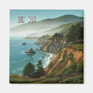Aimant Misty Big Sur California Travel