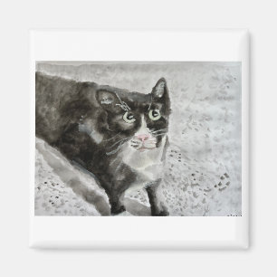 Aimant Mitten le chaton sur l'aimant