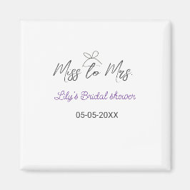 Aimant Mlle à Mme douche nuptiale ajouter nom date année 