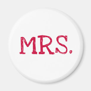 Aimant Mme rouge des textes de jeune mariée
