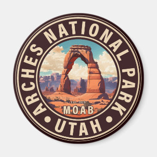 Aimant Moab Utah Vintage Sunset Arches Aventure en plein 