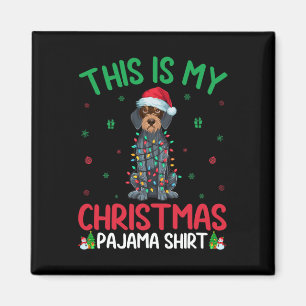 Aimant Moche Xmas Père Noël À poils durs Pointeur alleman