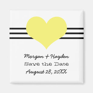 Aimant Mod Heart Enregistrer l'aimant Date, Jaune
