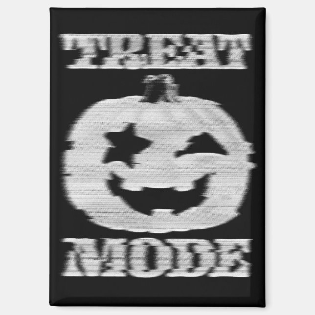 Aimant Mode traitement Citrouille Glitchy (Recto)