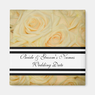 Aimant Modèle d'aimant de faveur de mariage Rose Jaune