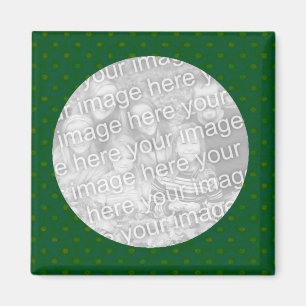 Aimant Modèle d'aimant photo Green Polkadot