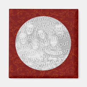 Aimant Modèle d'aimant photo Red Swirl