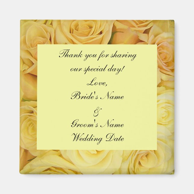 Aimant Modèle d'aimant pour cadeau de mariage (Devant)