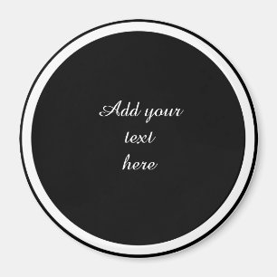 Aimant Modèle de cercle noir avec cadre de cercle blanc,