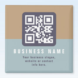 Aimant Modèle de code QR moderne éditable | Couleurs atté