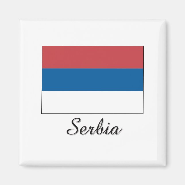 Aimant Modèle de drapeau de Serbie (Devant)