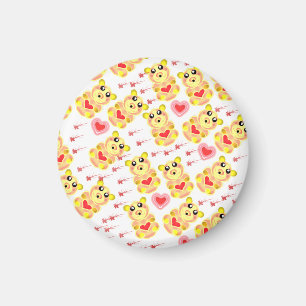 Aimant Modèle de nurserie Ourson Cœur Sucré