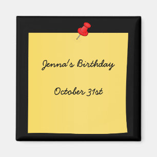 Aimant Modèle de rappel de notes post-it, prêt à customis